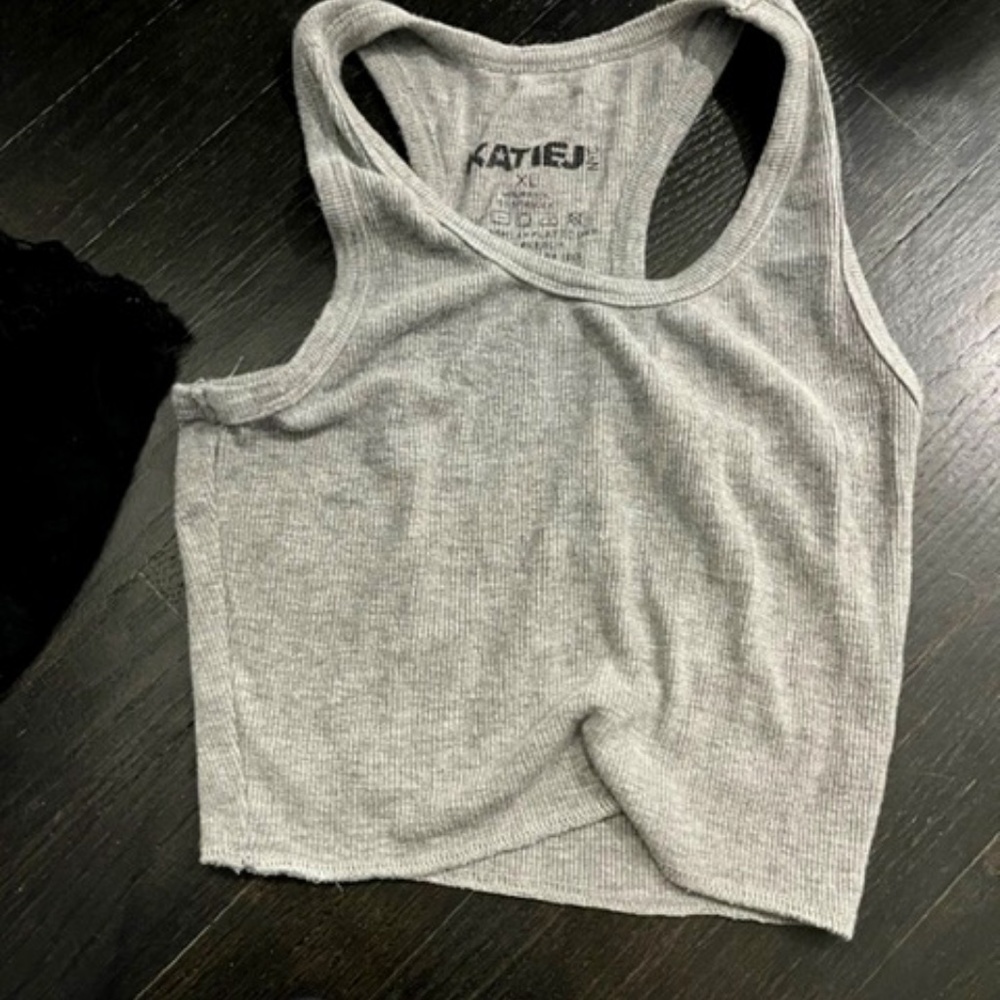 Katie J NYC grey tank top tween
